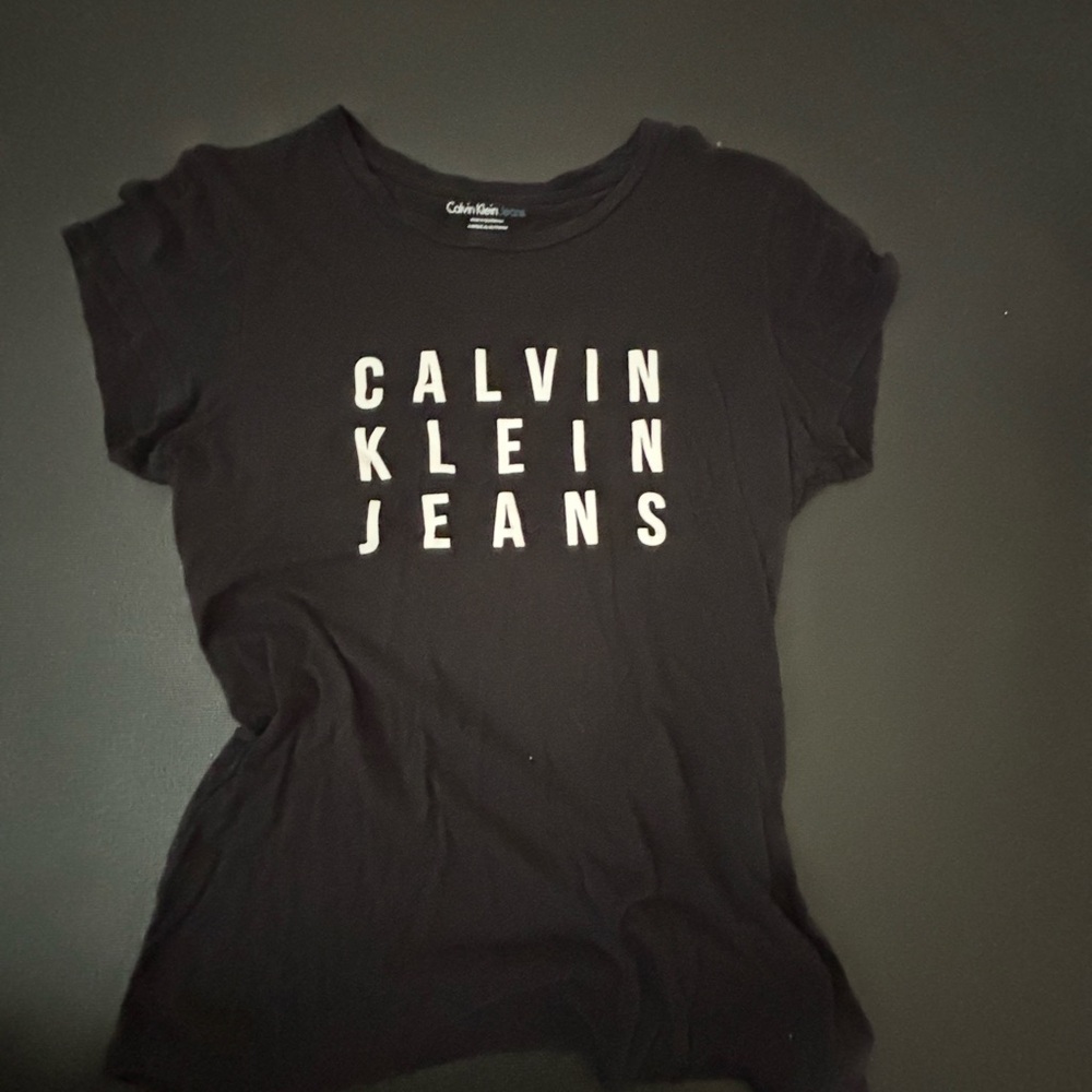 Calvin Klein Black Fitted Short Sleeve Tee